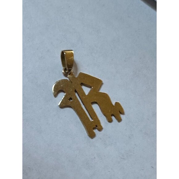 18K Gold Yellow Pendant Initial Letter R 3.12 grs - Picture 2 of 7